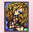 thumbnail image 1 of Cuadros Decorativos Bordado completo Hilo de algodón ecológico 11CT Impreso Chica de dibujos animados Kit de punto de cruz (2) Wdftyju embutido en tela, 1 of 9