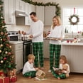 thumbnail image 4 of Christmas Family Pajamas Matching Set Solid Long Sleeve Top Pants Sleepwear, 4 of 7