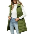 thumbnail image 5 of CHUMUD Long Puffer Vest Women Ultra Lightweight Puffy Jacket Warm Sleeveless Fall Winter down Coat Outerwear with Pockets, 5 of 9