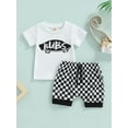 thumbnail image 2 of CIYCuIT Newborn Baby Boy Clothes Set Short Sleeve T-Shirt Top+Solid Color Shorts 3 6 9 12 18 24 Months Outfits Casual Summer Clothes, 2 of 9