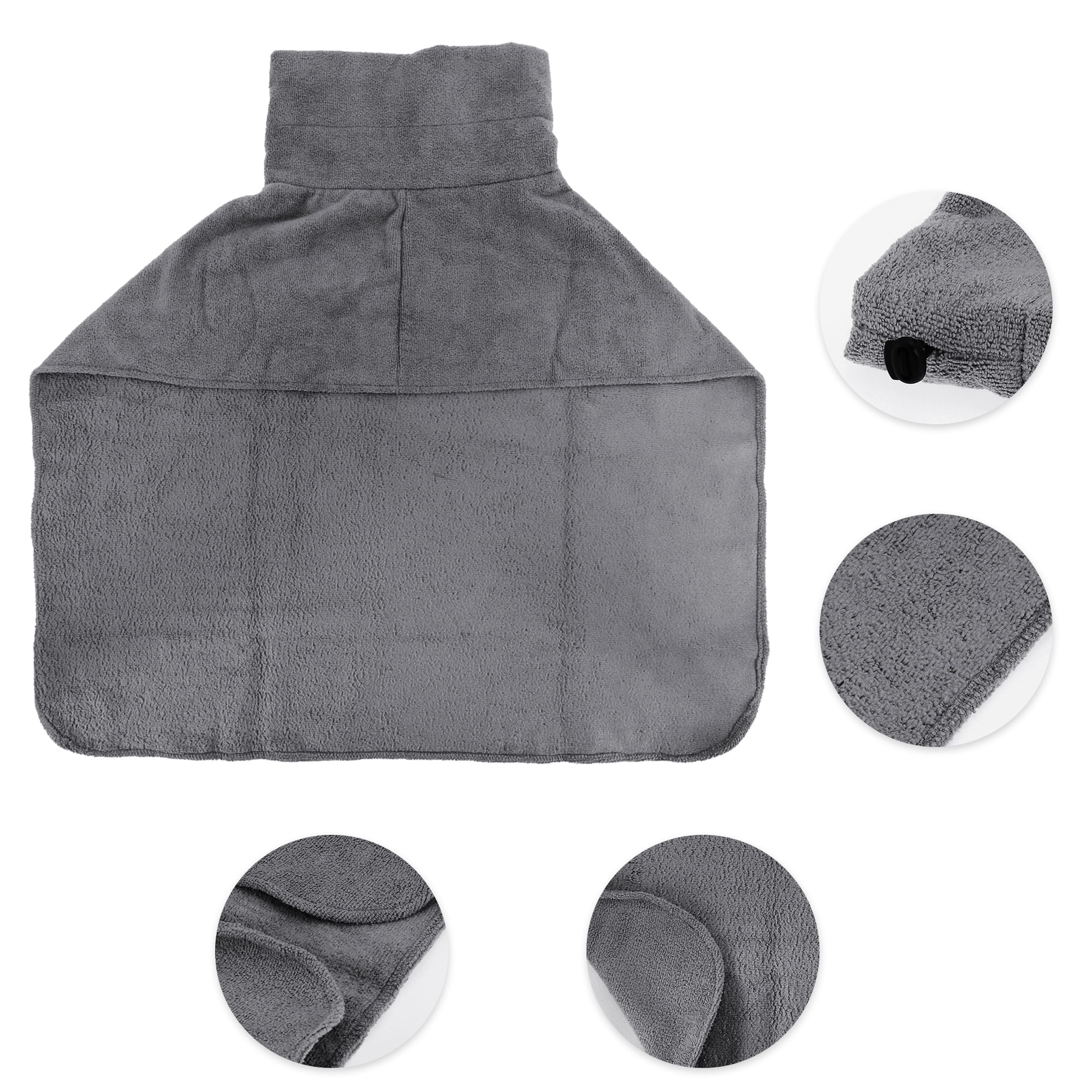 Unique Bargains Dog Bathrobe Drawstring Pet Towel Soft Coat