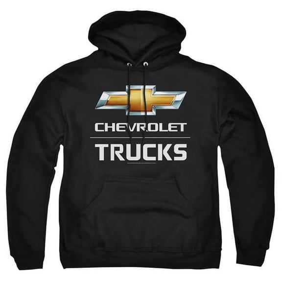 Trevco Sportswear CHV248-AFTH-7 Chevrolet Trucks Adult Pullover Hoodie, Black - 4X