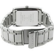 Elgin Quartz Analog Watch, Black Rectangle Dial, Silver and Black Bracelet, Mens (FG9060ST)