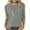 #034-Gray, variant on Cutuoiiu Women's Fashion Printed 3/4 Sleeve T-shirts Loose Crew Neck Tops Gifts