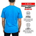 thumbnail image 3 of Access Men's Heavyweight Short Sleeve Cotton V-Neck T-Shirt (Pack of 3) (Aqua, Medium) AT37, 3 of 8