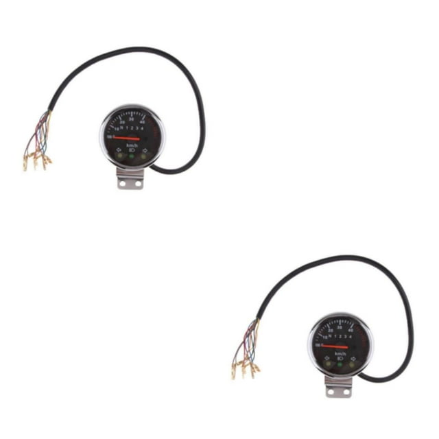 maskred Motorcycle Tachometer Speedometer Odometer Gauge Signal Light 12V Sleek and Reliable Type 1 2Set