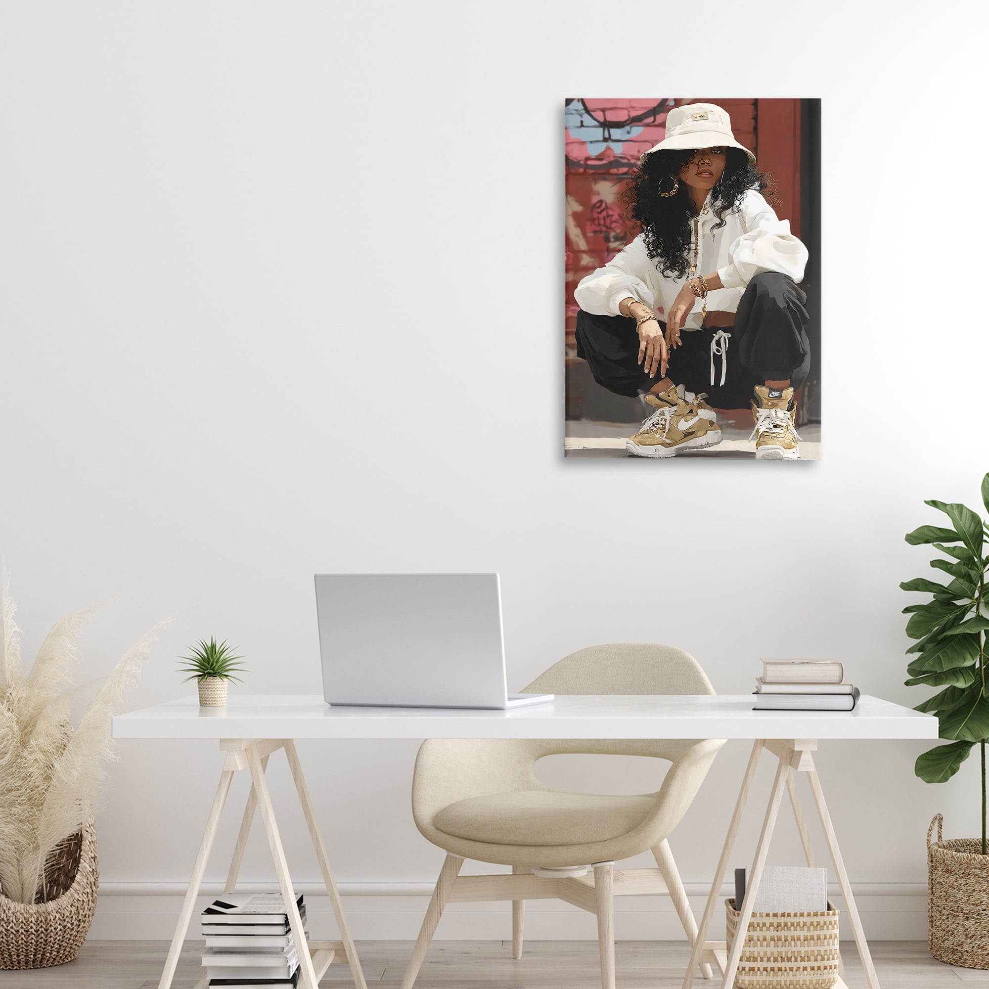 Stupell Industries Urban Streetwear Bucket Hat Canvas Wall Art, design by Franklyn Gregory