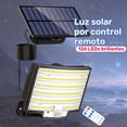 thumbnail image 1 of Una sola lámpara solar para exteriores equipada con modo de sensor de movimiento, con 126 luces LED. Esta lámpara de pared es adecuada para porches y jardines, ofrece tres modos de iluminación,, 1 of 10