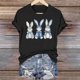 thumbnail image 1 of Haivin Easter Shirts for Women Happy Easter Bunny with Glasses Blouse Casual Graphic Spring Colorful Tops Tee, 1 of 6