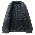 thumbnail image 4 of Gfyviroh Leather Jackets for Men Button Front Long Sleeve Jackets Casual Trendy Lapel Pockets Blazer Jackets, 4 of 9