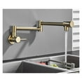Brushed Golden Kitchen Faucet Single Cold Water Single Lever Foldable