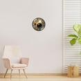 thumbnail image 5 of Arsvita Wall Clock 8 Inch Round Black and Gold Wall Clock for Bedroom Quiet Analog Clock for Wall, Battery Powered, 5 of 7