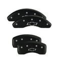 thumbnail image 3 of MGP Front set 2 Caliper Covers Engraved Front Silverado style/SS Red finish silver ch Fits select: 2005-2006 CHEVROLET SILVERADO K1500, 2007 CHEVROLET SILVERADO C1500, 3 of 4