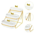 thumbnail image 6 of TISHITA Food Serving Tray Serving Platter Dustproof with Lid Multi Layer Fruit Plate Snack Storage Tray for Candy Appetizer Birthdays 3 Layers, 6 of 8