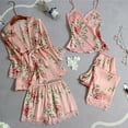 thumbnail image 1 of Fairnull 5 Pcs/Ensemble Ensemble de Pyjamas pour Femmes Tissu Doux Respirant Imprimé Fleur Colorée Ensemble de Vêtements de Nuit pour Femmes, 1 of 8