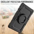 thumbnail image 4 of for Samsung Galaxy Tab S8+ Plus/S7 FE/S7+ Plus Case 12.4 inch, 360 Rotating Shockproof Cover with Stand, Handle, Shoulder Strap (SM-X800/T730/T970), Black, 4 of 7