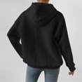 thumbnail image 2 of Mode Femmes Sweat à Capuche en Tricot Torsadé Pull Décontracté Manches Longues Ample, 2 of 3