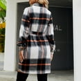 thumbnail image 2 of Pntutb Ladies Plaid Long Sleeve Shirt Thickening Dress Design Retro Jacket, 2 of 6