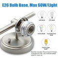 thumbnail image 4 of Lucere 3-Light Bathroom Vanity Lighting, 20.25” Contemporary Wall Light with Frosted Glass Shade, Brushed Nickel Finish, E26 Bulb Base (Bulb Not Included), 4 of 9