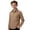 Coffee, variant on Boys Long Sleeve Button Down Shirt Child Solid Color Lapel Collar Tops Classic Fit Comfortable Kids School Festival Daily Wear Army Green Size 11-12 Years