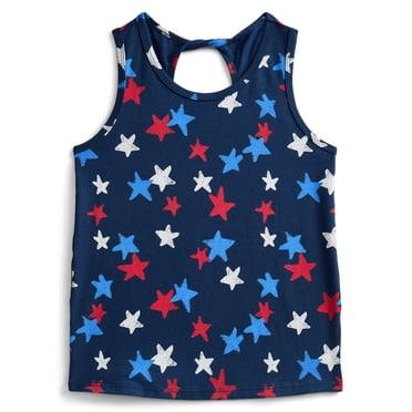 Fourth of July Girls Patriotic Americana Graphic Tank Top from Way To Celebrate, Sizes 4-18