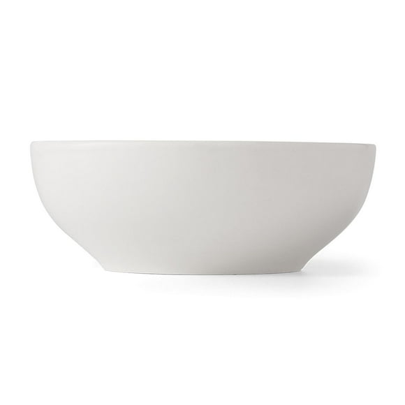 Mainstays Glazed White Stoneware Round Dinner Bowl, 6.1”