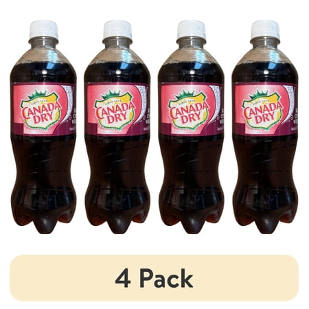 (4 pack) Canada Dry Black Cherry Wishniak Soda, 20 Fl. oz.