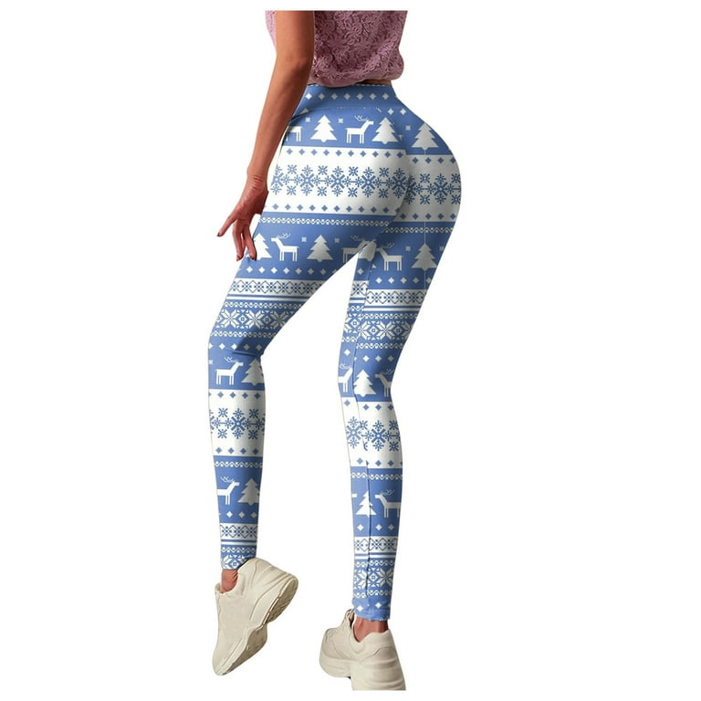 CEHVOM Sherpa Fleece Lined Leggings For Women,High Waisted Christmas  Leggings For Women Tummy Control Tights Christmas Print Tights Workout Yoga  Pants 