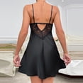 thumbnail image 4 of Aboser Lingerie for Women Silk Satin Nightgowns Babydoll Negligee Sexy Full Slip Nighty Dress Spaghetti Strap Chemise Sleepwear Skinny Backless Sleepdress, 4 of 7