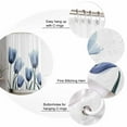thumbnail image 3 of Blue Tulips Shower Curtain, 60" x 72", Flowers Minimalist Modern Art Waterproof Bathroom Curtain Washable Shower Curtain Set with 12 Hooks, 3 of 6