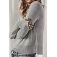 thumbnail image 3 of Cozy Ribbed Hem Round Neck Sweater with Long Sleeves, 3 of 8