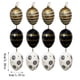 thumbnail image 3 of Paquete de 12 colgantes de huevos de Pascua de plástico | Adornos colgantes negros y dorados de 6 cm | 3 diseños para la búsqueda de huevos de Pascua y artículos para fiestas, 3 of 6