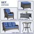 thumbnail image 4 of POCASSY 8 Piece Rattan Outdoor Conversation Furniture Set Wicker Sofa Seating Group with Cushions for Backyord, Garden, Pool, 4 of 10