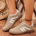thumbnail image 4 of Dakaela Women's Retro Fashion Sneakers Classic Leopard Casual Running Walking Shoes Memory Foam Non Slip Gym Workout Trainers Khaki Size 7.5, 4 of 9