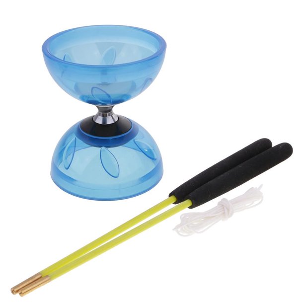 Diábolos de embrague de triple rodamiento de 10,5 cm con palos de diábolo de metal y cuerda de diábolo Juego tradicional Diábolo clásico Juguetes chinos Extra silencioso Súper el mejor diábolo
