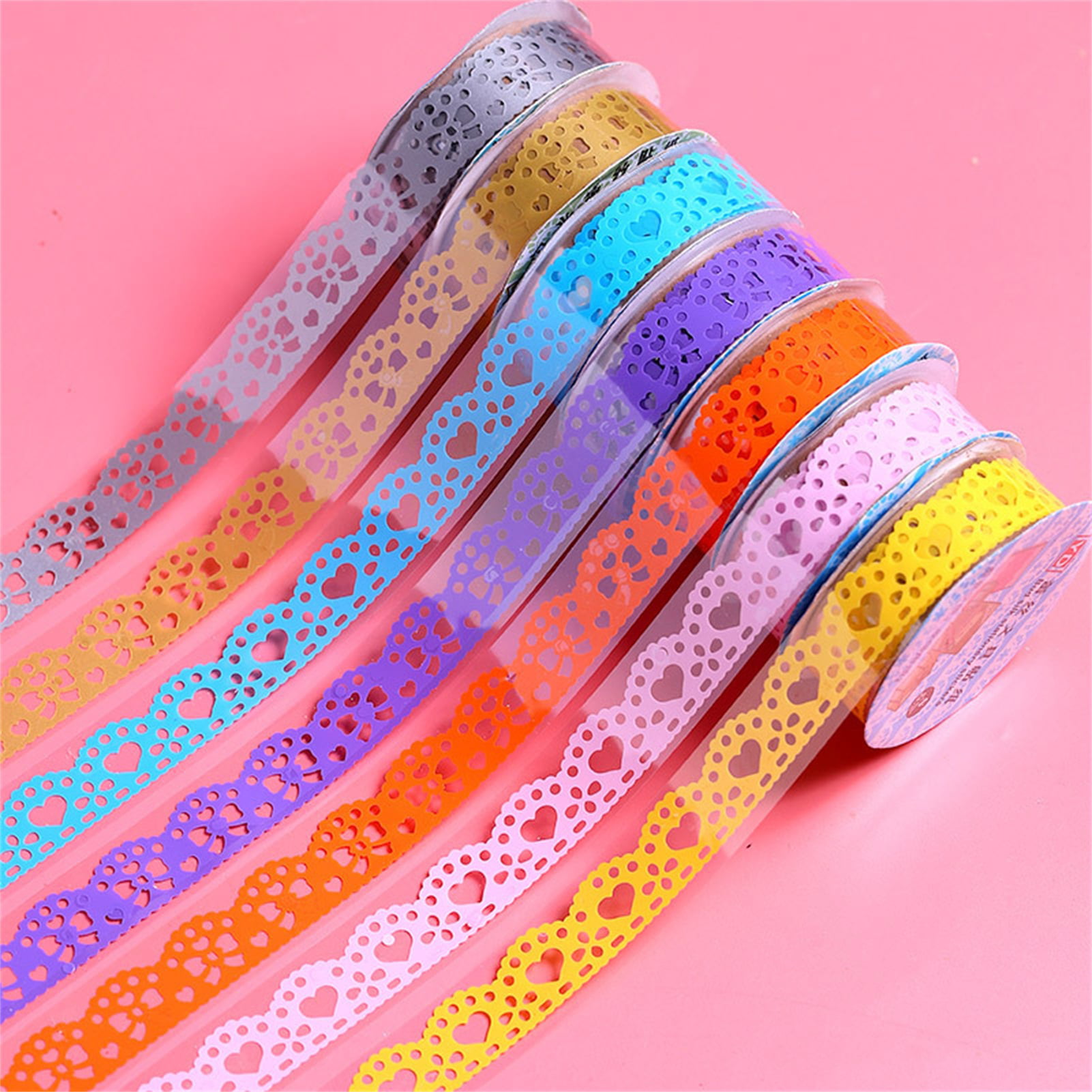 Dream Lifestyle 2 Roll Hollow Lace Tape Korean Style Free Cut Easy To Use Multiple Colour