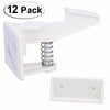 cabinet locks child safety latches - vmaisi 12 pack baby proofing cabinets drawer lock with adhesive easy installation - no drilling or extra screws (white)