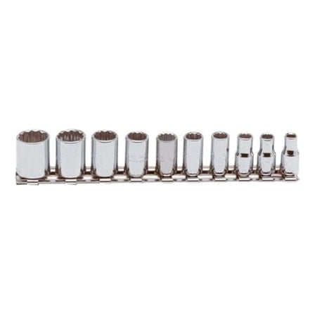 J47104 10 Piece 12 Point 1/4" Drive Socket Set