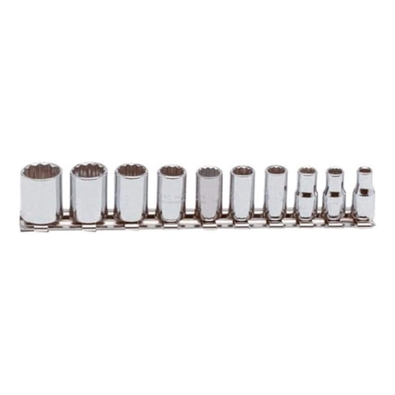 J47104 10 Piece 12 Point 1/4" Drive Socket Set