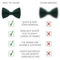 thumbnail image 3 of Men's Classic Pre-Tied Bow Tie Formal Solid Tuxedo, by Bow Tie House (Large, Dark Green), 3 of 5