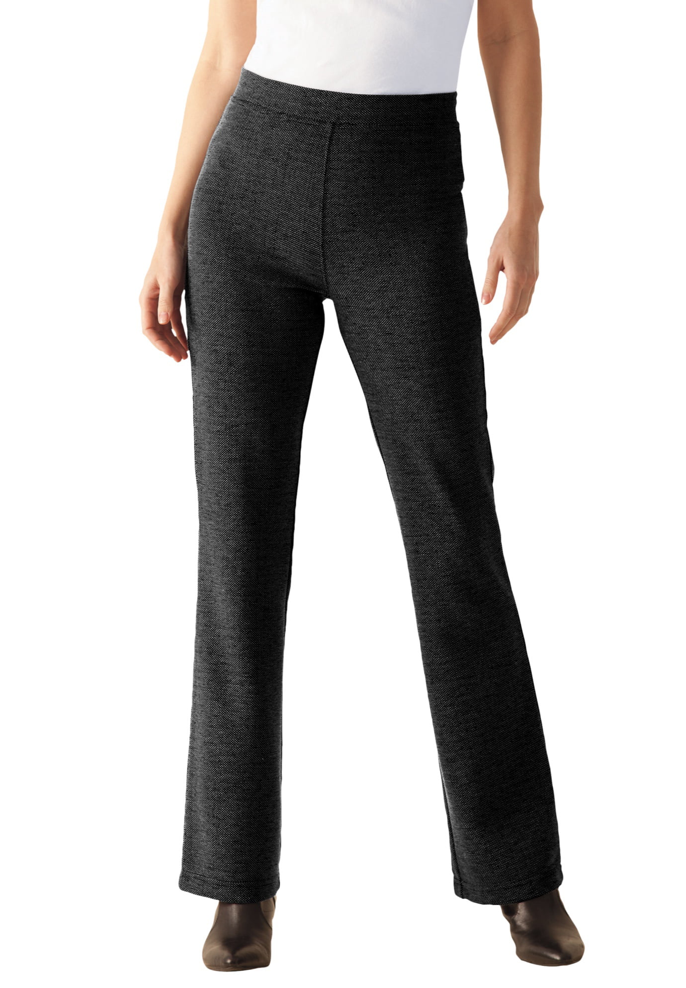 Woman Within Womens Plus Size Tall Bootcut Ponte Stretch Knit Pant 