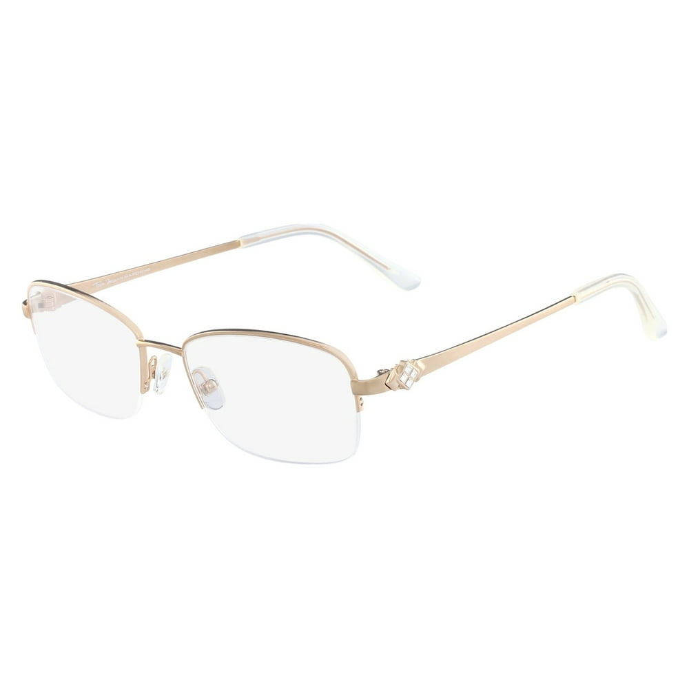 Marchon NYC Tres Jolie 173 Half Rim Rectangle Rosegold Eyeglasses