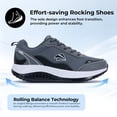 thumbnail image 4 of AOV Men's Shoes Walking Arch Support Orthotic Sneakers Plantar Fasciitis Wide Tennis Shoes for Heel and Foot Pain Relief GreyBlack 13, 4 of 8