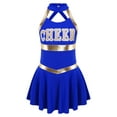 thumbnail image 4 of inhzoy Kids Girls Cheer Leader Uniform Dance Dress Royal Blue 6, 4 of 9