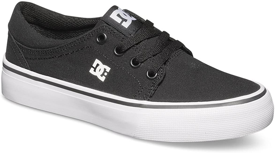 DC Trase TX Skate Shoe,Black/White,1 M 