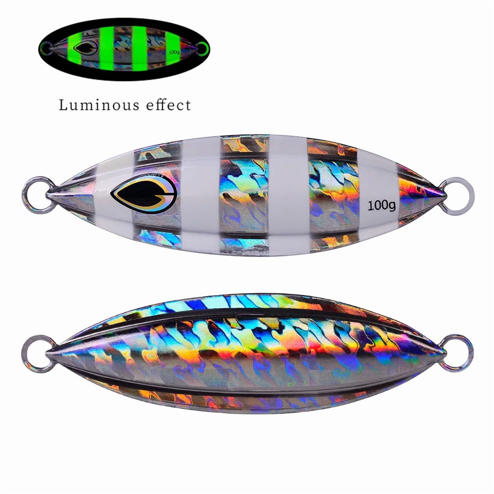 5Pcs/Set Bionic Metal Slow Jig Fishing Lure Sinks Quickly for Tuna and Bass - Available in 40g,60g,80g,100g,150g and 200g Sizes