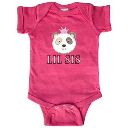 

Inktastic Little Sister Panda Lil Sis Gift Baby Girl Bodysuit