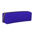 thumbnail image 1 of Balery Darkblue Estuche de Lápices de Cuero Impreso, Estuche para Suministros de Arte, Estuche de Lápices con Cremallera, Estuche de Almacenamiento de Papelería, 1 of 7