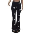 thumbnail image 6 of Fesfesfes Fashion Love Print Classic High-Waisted Pants Women Pant Micro-Pants, 6 of 7