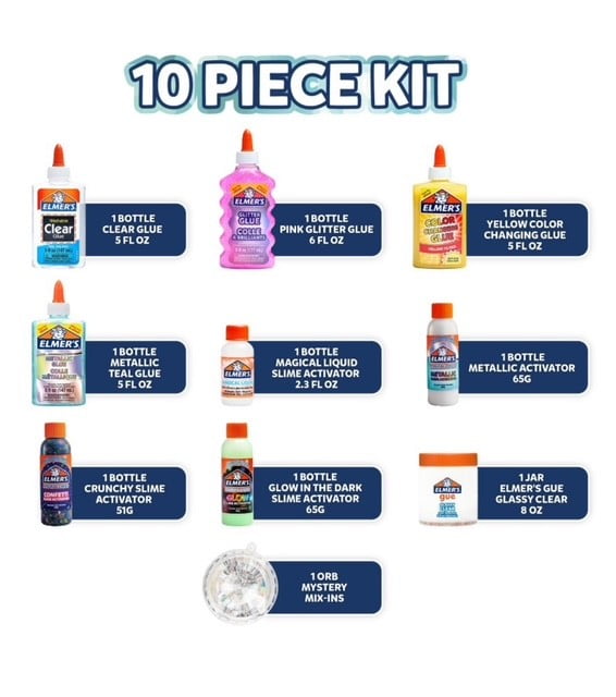 elmer's 10pc kaleidocope slime